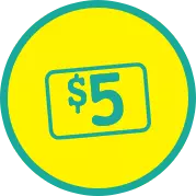 5 dollars
